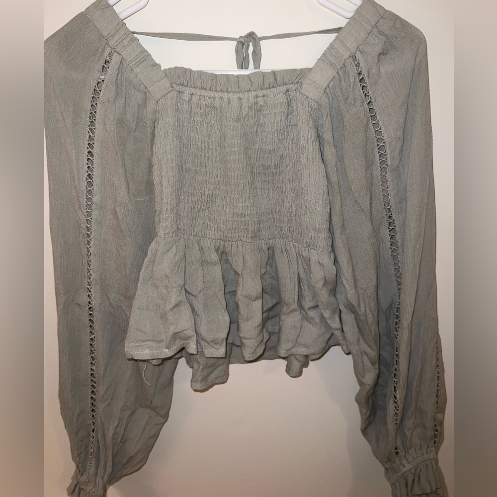 Flowy Sage Green Top - image 1